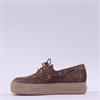 Paul Green Platform Laced Moccasin - Brown Suede